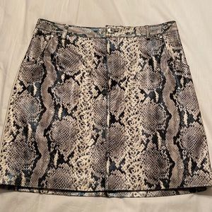 BB Dakota leopard print leather skirt